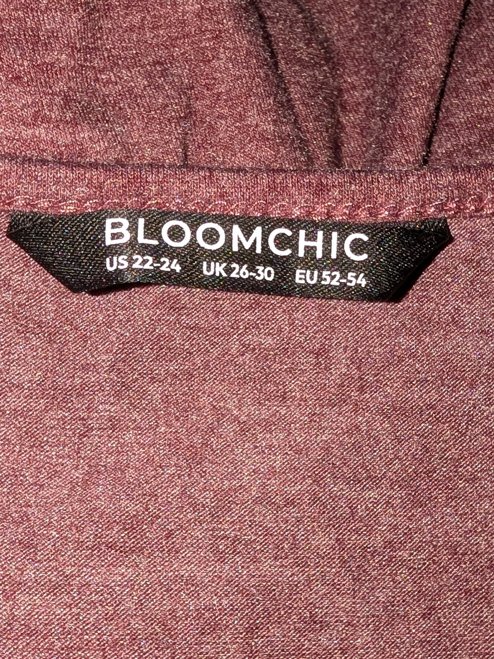 BloomChic Heathered-Plum Button-Front V-Neck Tunic - Picture 4 of 7